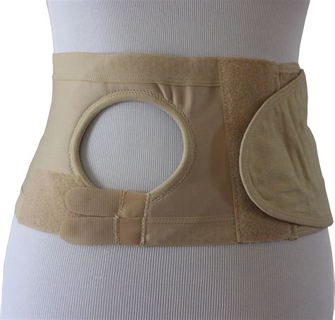 hernia belt with ostomy hole.